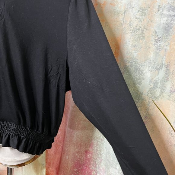 📌The Pyramid Collection Black  Open Front Plus Size Rayon Cardigan - Picture 6 of 14